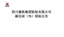 2020年度4月份碳化硅（75）招标公告