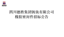 德胜集团橡胶密封件招标项目