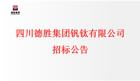 四川德胜集团钒钛有限公司招标公告