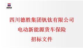 四川德胜集团钒钛有限公司电动新能源货车保险招标文件