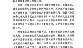 四川德胜顺利通过国家级安全文化示范企业复审