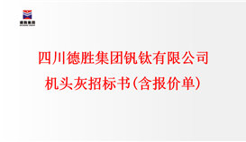 四川德胜集团钒钛有限公司布袋灰招标书(含报价单)